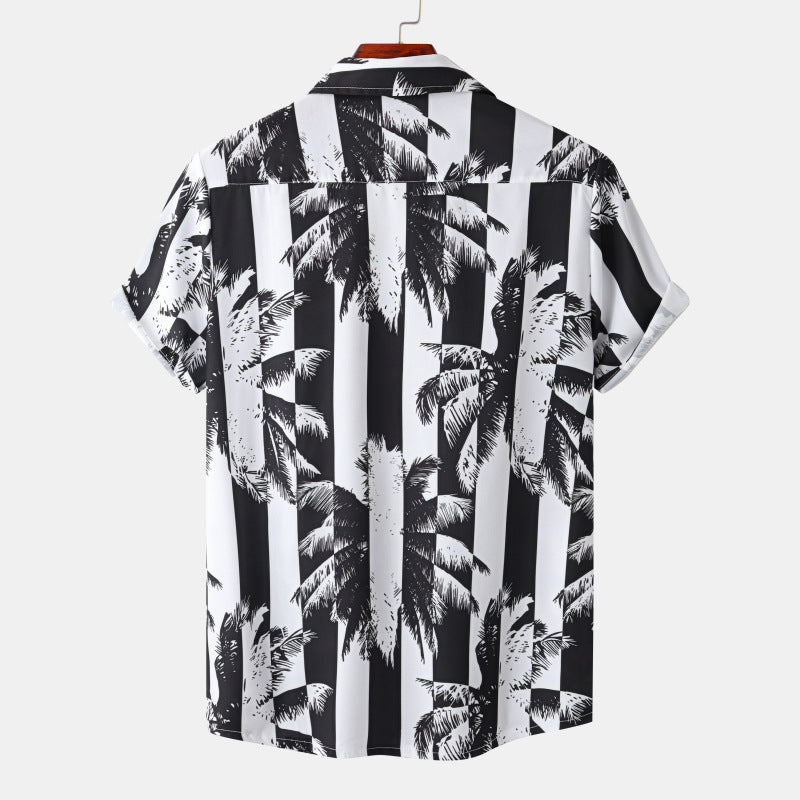 Loose Fashion Short Sleeve Printed Shirt