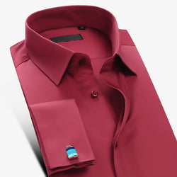 Men's Long-sleeved Shirt Business Pure Color