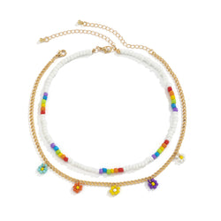 Sweet Cool Ins Woven Beaded Rice Bead Necklace