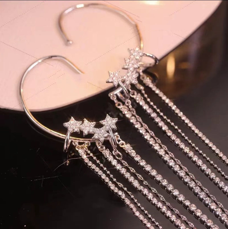 Women's Elegant Tassel Micro-set Zircon Earrings