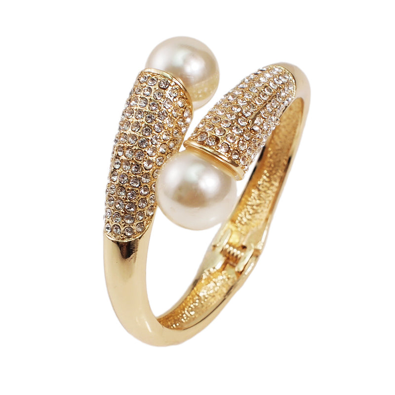 All-match temperament diamond pearl bracelet