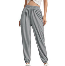 Foreign Trade Women'S Casual Sports Pants, Jogger Trousers, Comfortable Solid Color Trousers