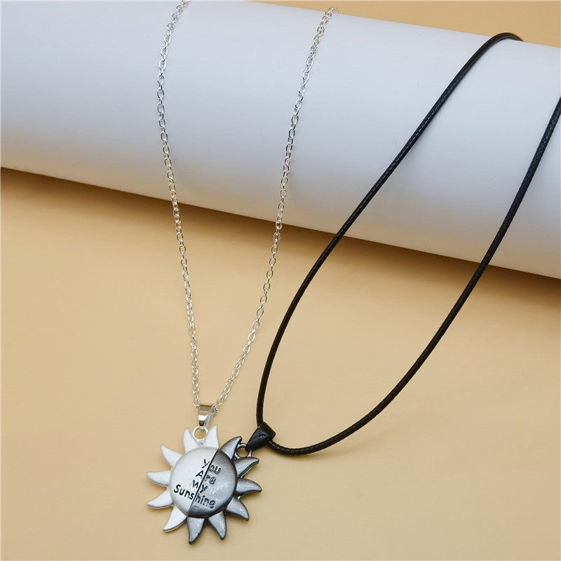 European And American New Creative Solar Magnetic Couple Necklace