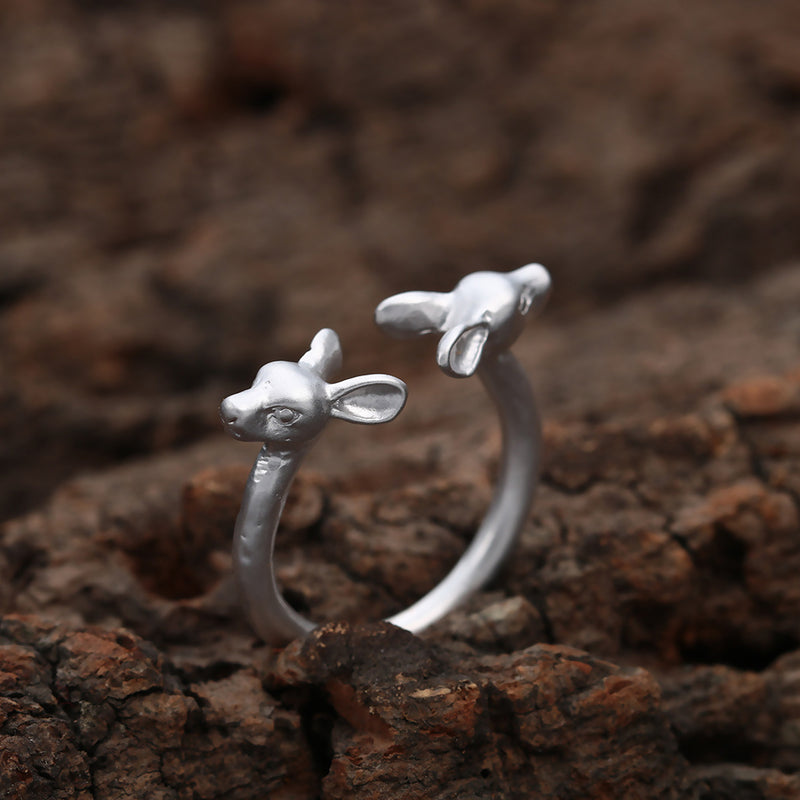 European And American Animal  Adjustable Frosted Ring