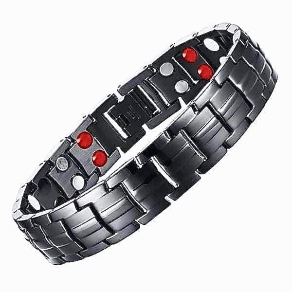 Black Bracelet Men Hand Chain Energy Health Germanium Magnetic Bracelet Men Stainless Steel Bracelets For Women Men