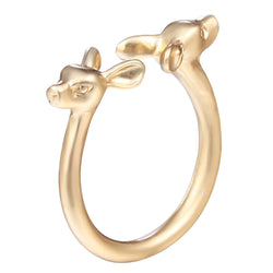 European And American Animal  Adjustable Frosted Ring