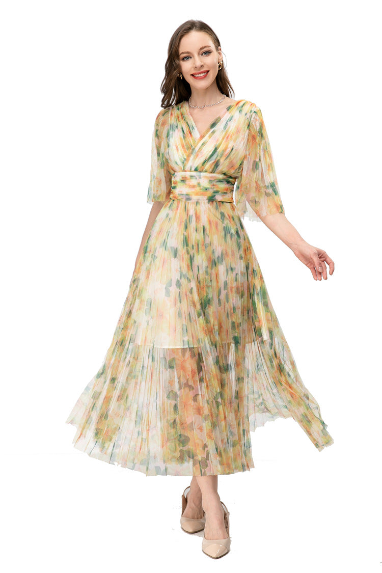 Women's Retro Casual Temperament Printed Dresses