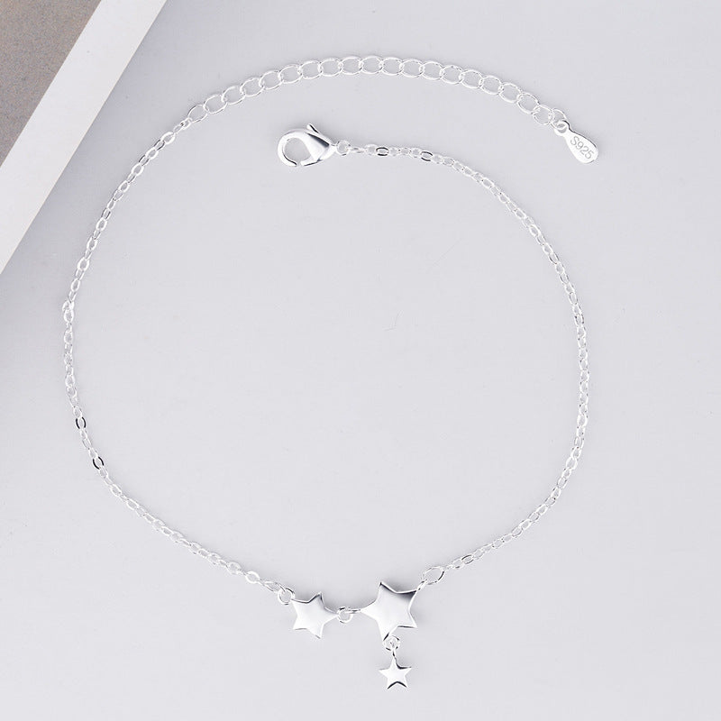 Ethnic Style Small Star Thai Silver Bracelet Fashion