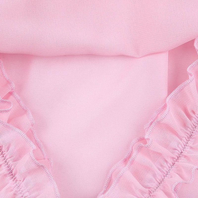 Sexy Half Perspective Chiffon Skirt