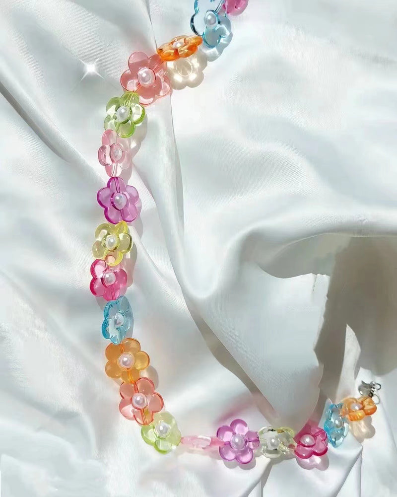 Jelly Color Flowers Handmade Beaded Acrylic Ideas