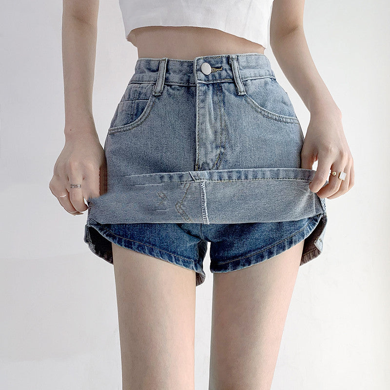 Retro Half Skirt Female Waist Thin