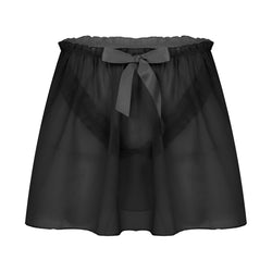 Sexy Half Perspective Chiffon Skirt