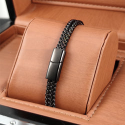 Men's Stainless Steel Bracelet Magnet Buckle