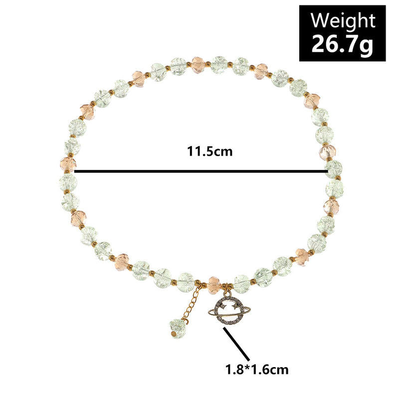 Temperament Transparent Beaded Necklace Clavicle Chain