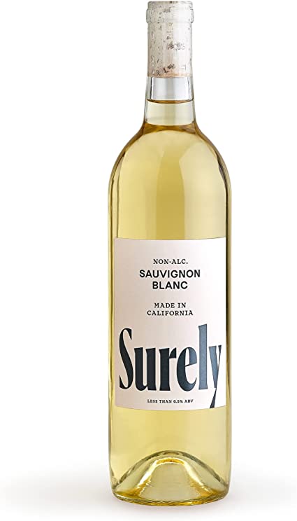 Surely Non Alcoholic Wine, Dealcoholized California Sauvignon Blanc