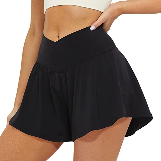 FireSwan Crossover Athletic Shorts for Women