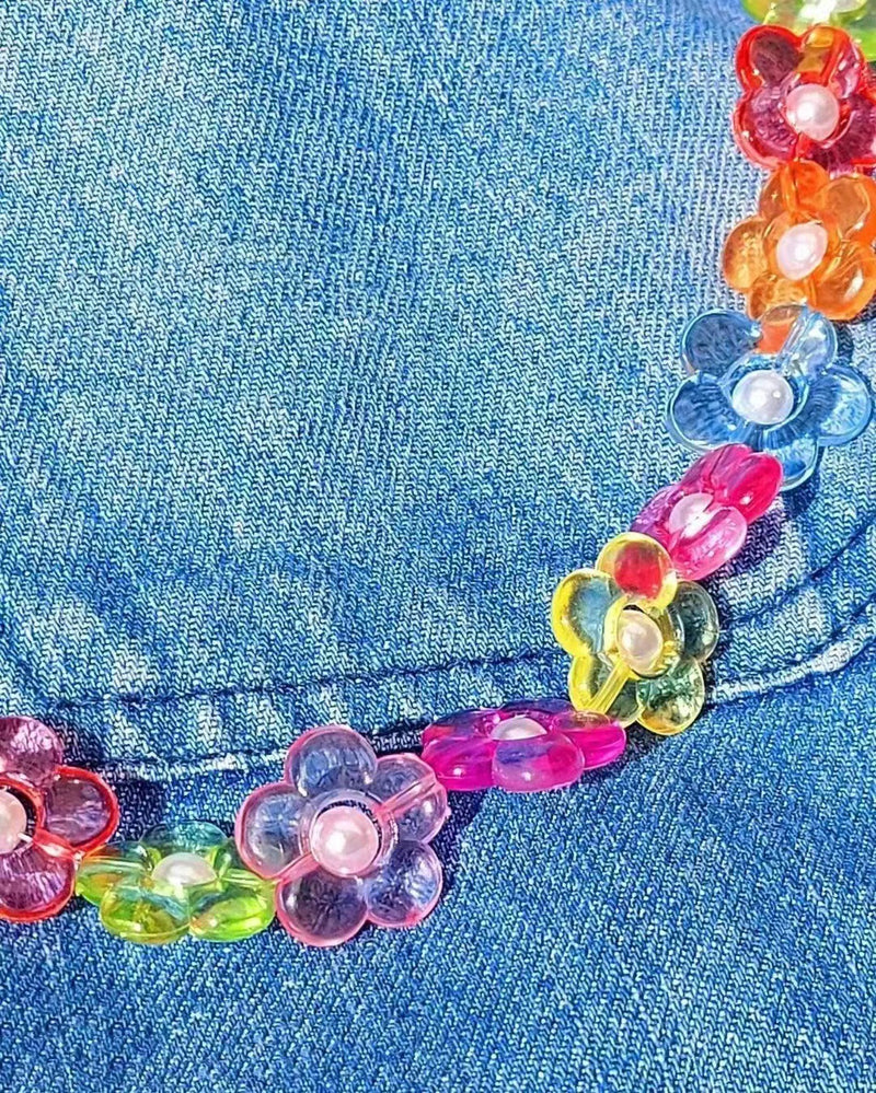 Jelly Color Flowers Handmade Beaded Acrylic Ideas