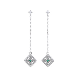 Fringe Earrings Emerald Diamond Earring Earrings