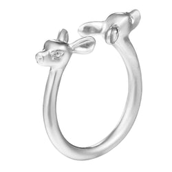 European And American Animal  Adjustable Frosted Ring