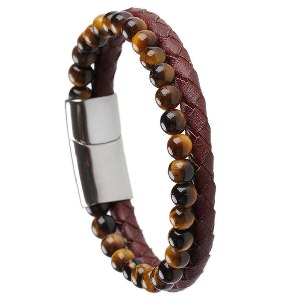 European And American Retro Fashion Men's Trendy Brown Bracelet