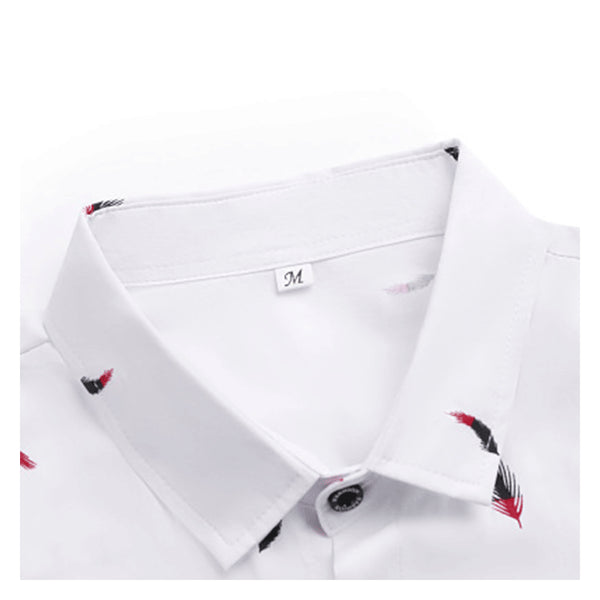 Feather Pocket Short Sleeve Shirt Men