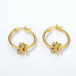 New Trendy Temperament Women's Cross Circle Earrings