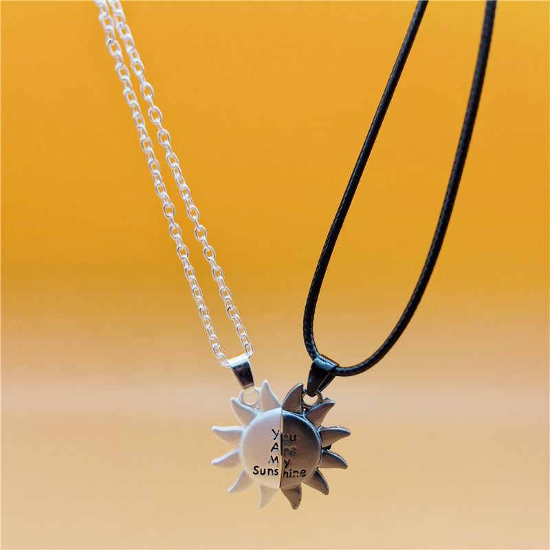 European And American New Creative Solar Magnetic Couple Necklace