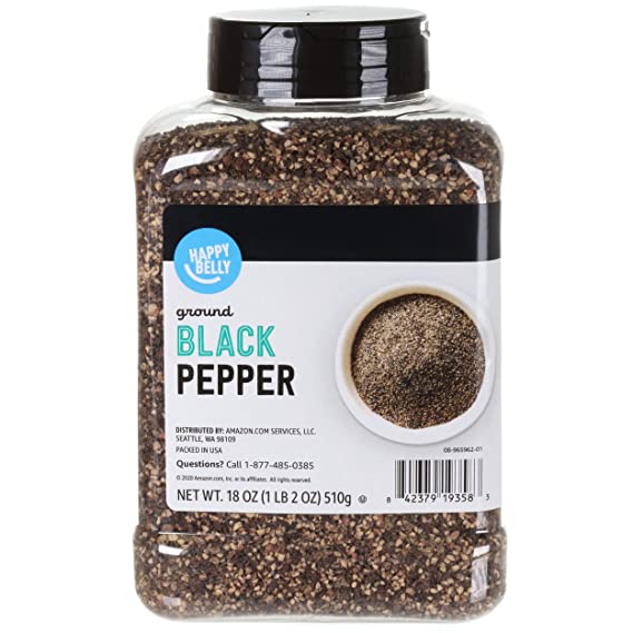 Happy Belly Black Pepper, Coarse Ground