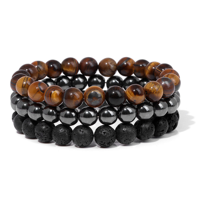 Natural Stone Bead Bracelet For Men