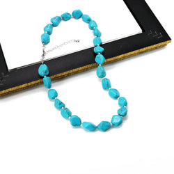 Women's Irregular Turquoise Beaded Necklace