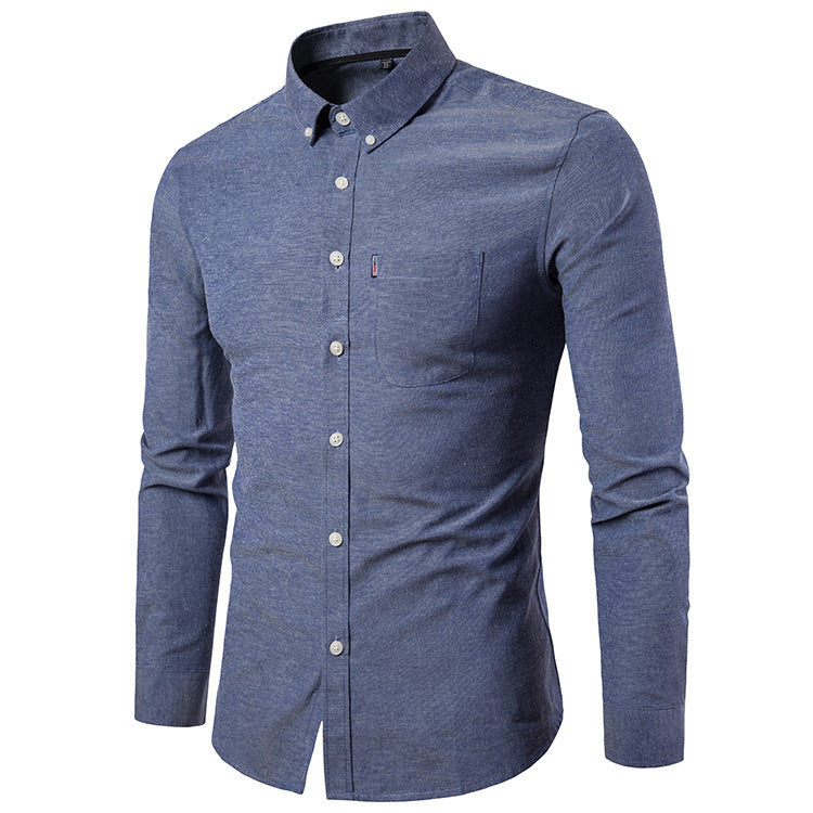 Men S Shirts Korean Men Slim Long Sleeve Dress Shirt