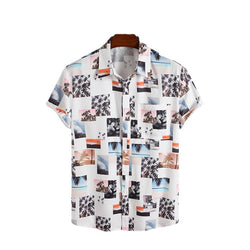 Men's Casual High Street Hawaiian Flower Shirt Full Print