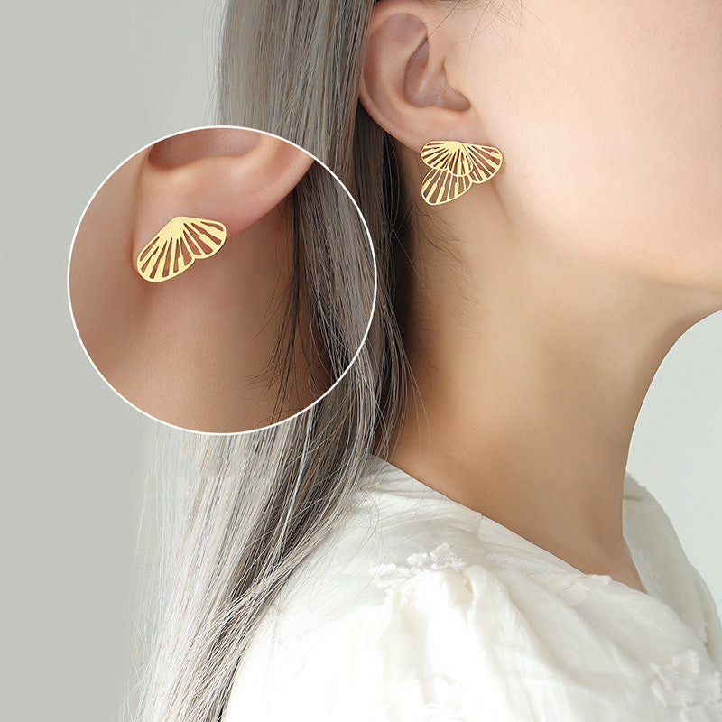 Women's Niche Design Gold Plated Earrings