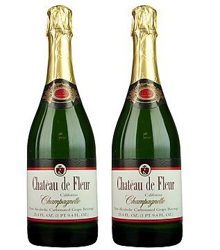 Chateau De Fleur Non-alcoholic Sparkling Wine Champagne (2 Pack)