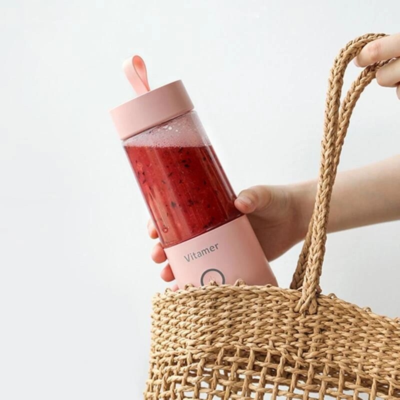 Portable Electric Fruit Juicer USB Rechargeable Smoothie Blender