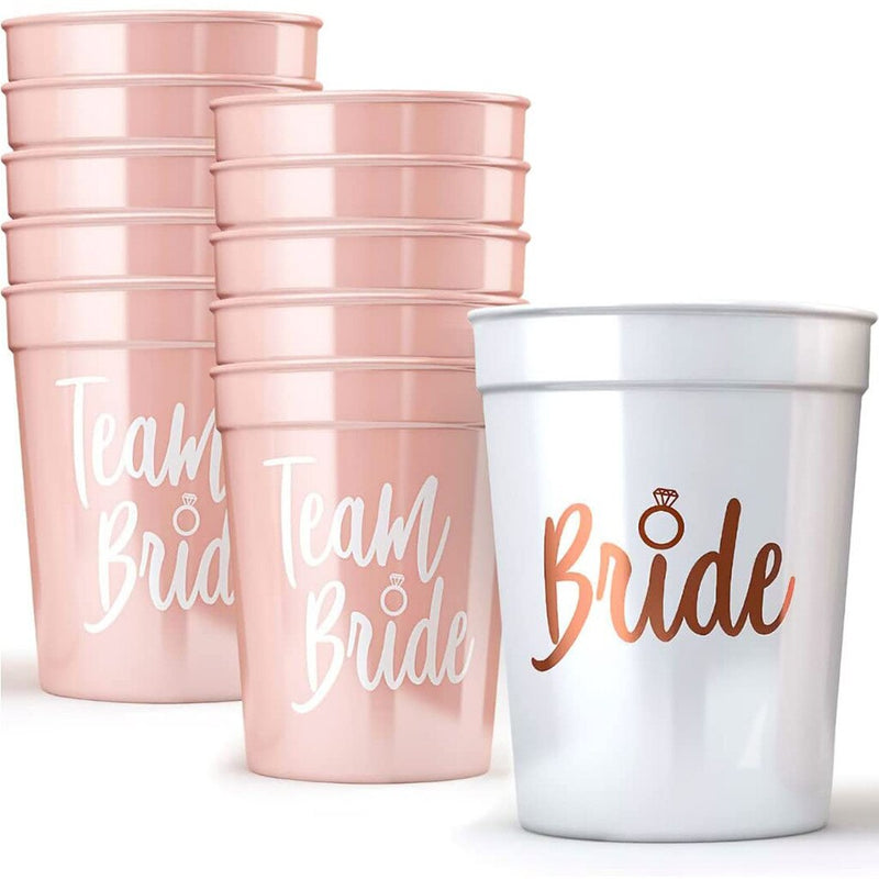 Bachelorette Party Team Bride Plastic Drinking Cups