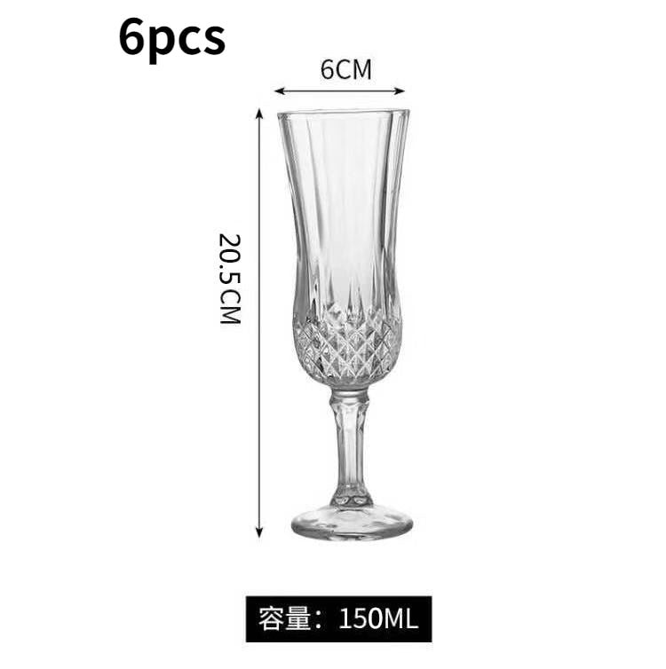 6pcs Red Wine Glass Champagne Cup