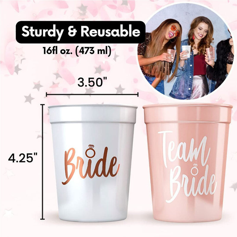 Bachelorette Party Team Bride Plastic Drinking Cups