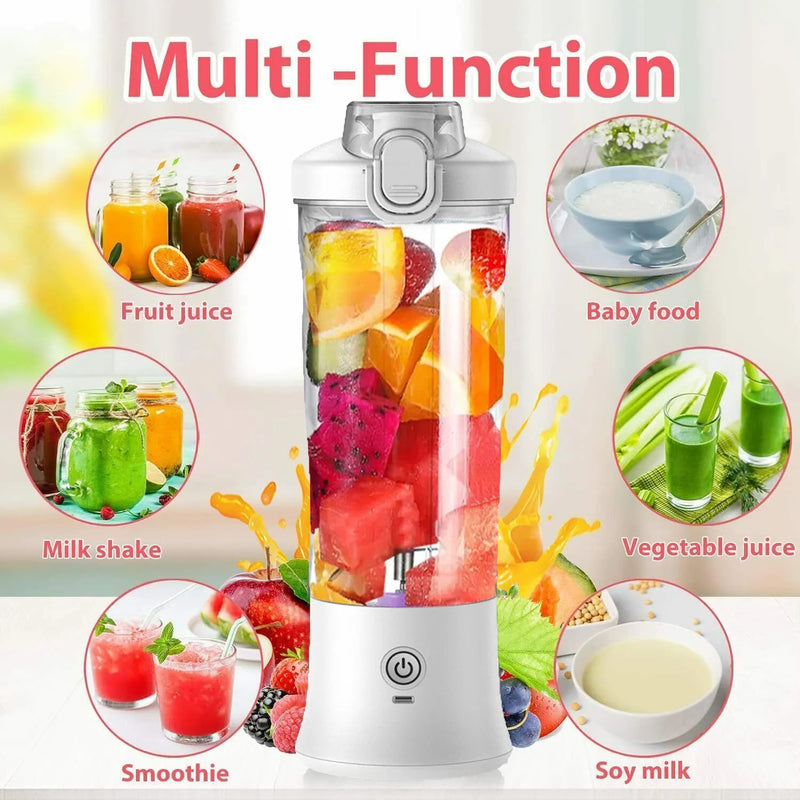 Portable Blender 600ML Electric Juicer Fruit Mixers