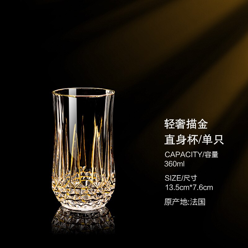 whisky glass gold crystal red wine cup high-end wine cup