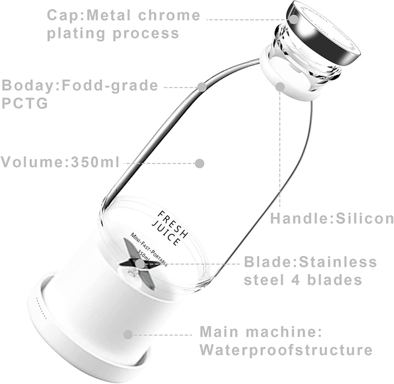 Electric Juicer Cup 6 Blades Blender