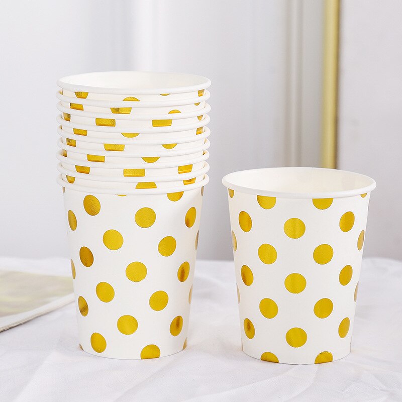 Bronzing striped disposable paper cups