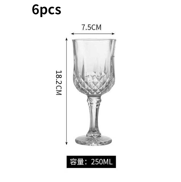 6pcs Red Wine Glass Champagne Cup