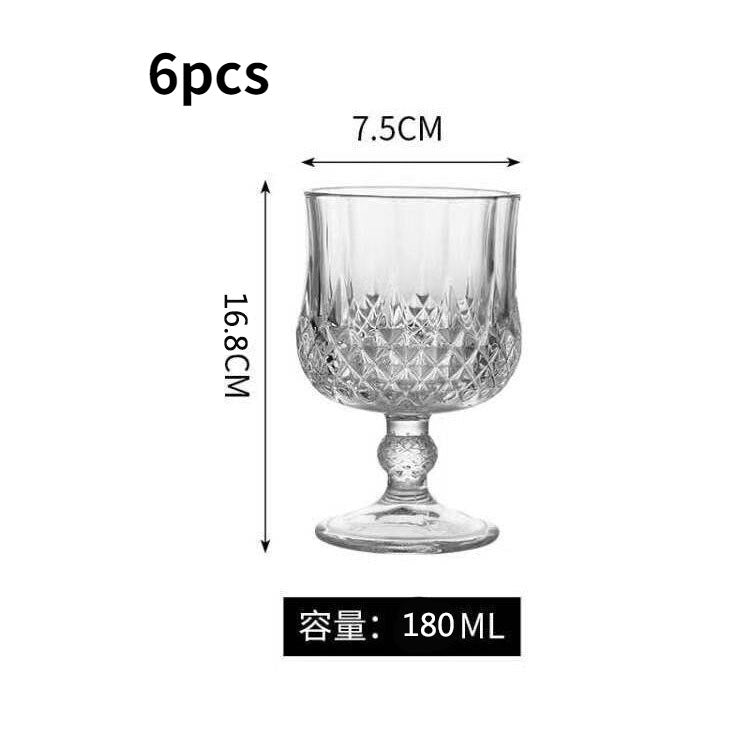 6pcs Red Wine Glass Champagne Cup