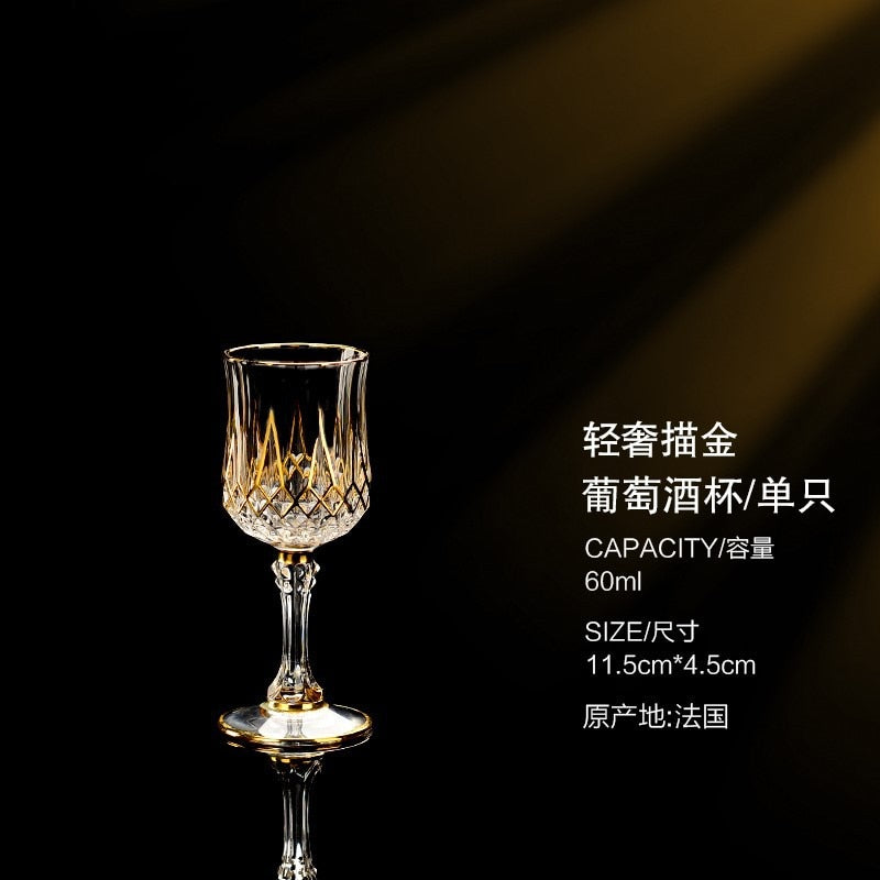 whisky glass gold crystal red wine cup high-end wine cup