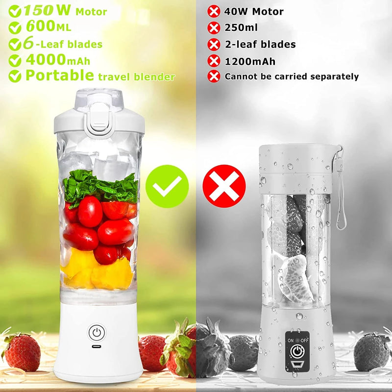 Portable Blender 600ML Electric Juicer Fruit Mixers