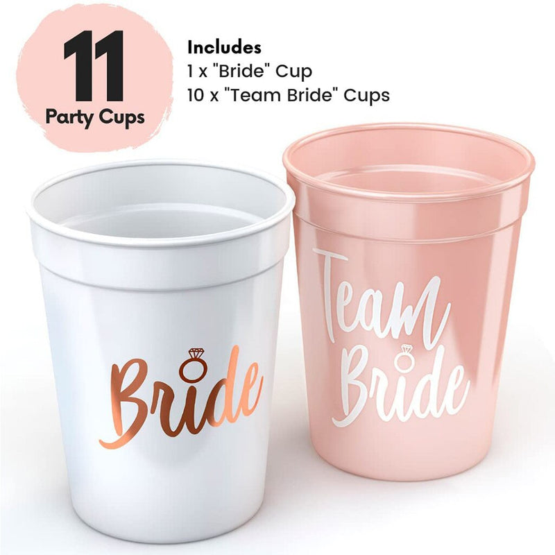 Bachelorette Party Team Bride Plastic Drinking Cups